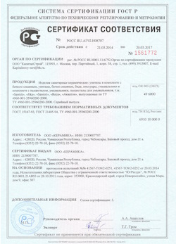 15.02.2025 Черняховск - Изделия санитарные керамические